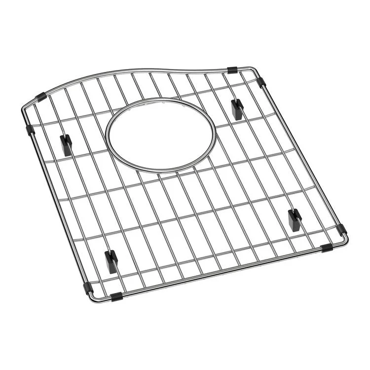 Sink Grid Bottom Grid 12 x 15 Inch Stainless Steel for Fits Bowl Size 15-3/16x17-7/8 Inch Bowls with Rear Center Drain Opening Wavy Top Higher on Left Side