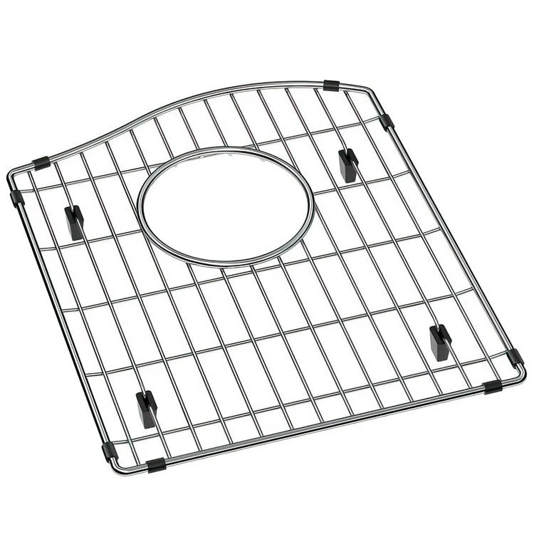 Sink Grid Bottom Grid 12 x 15 Inch Stainless Steel for Fits Bowl Size 15-3/16x17-7/8 Inch Bowls with Rear Center Drain Opening Wavy Top Higher on Right Side