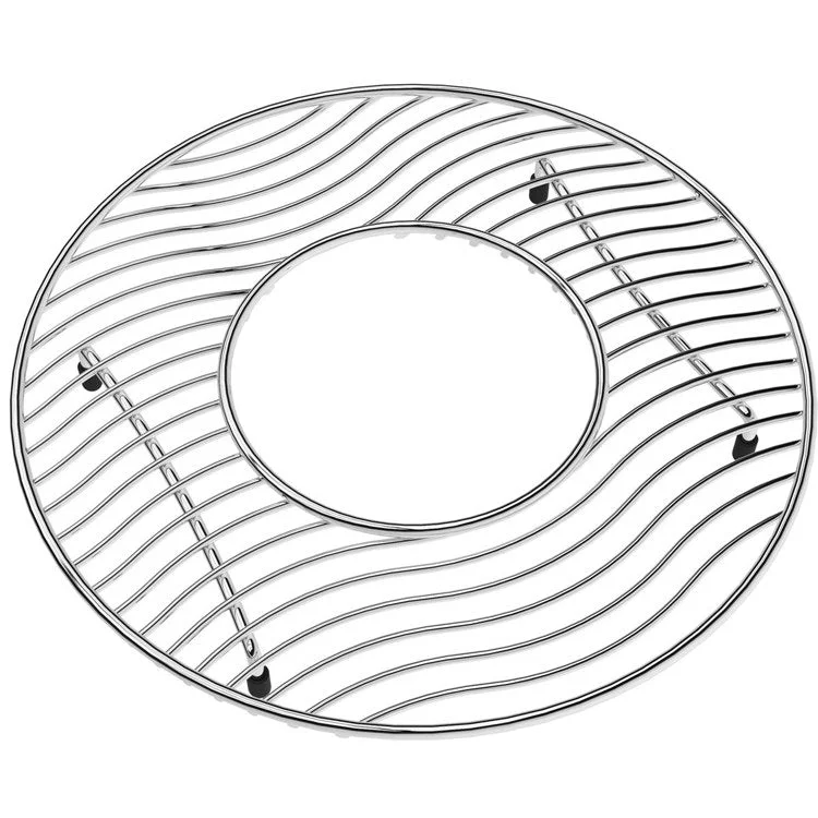 Sink Grid Round Bottom Grid 11 x 11 Inch Polished Stainless Steel for Fits Bowl Size 12 Inch Diameter