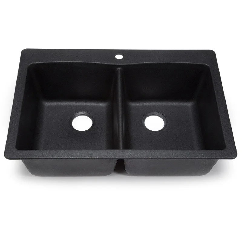 Blanco Silgranit Diamond Anthracite Dual Mount Equal Double Bowl Kitchen Sink