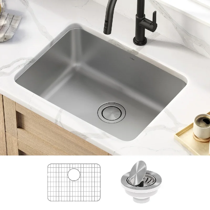 Dex 25 Undermount 16 Gauge Stainless Steel Single Bowl Kitchen Sink