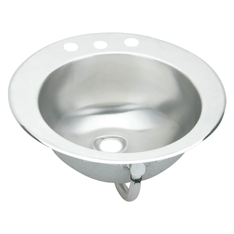 Elkay Asana 19-5/8-In Stainless Steel 18 Gauge Single-Bowl Drop-In Sink - Three holes