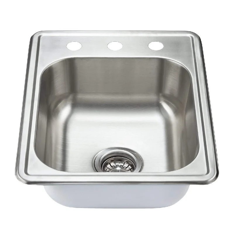 Fine Fixtures Top Mount Stainless Steel Single Bowl Kitchen Sink