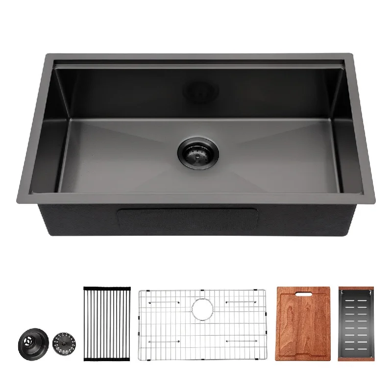 Single Bowl Workstation Undermount Kitchen Sink