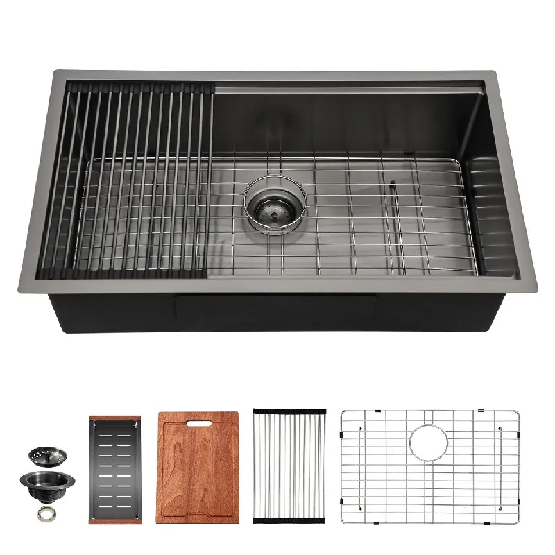 Single Bowl Workstation Undermount Kitchen Sink