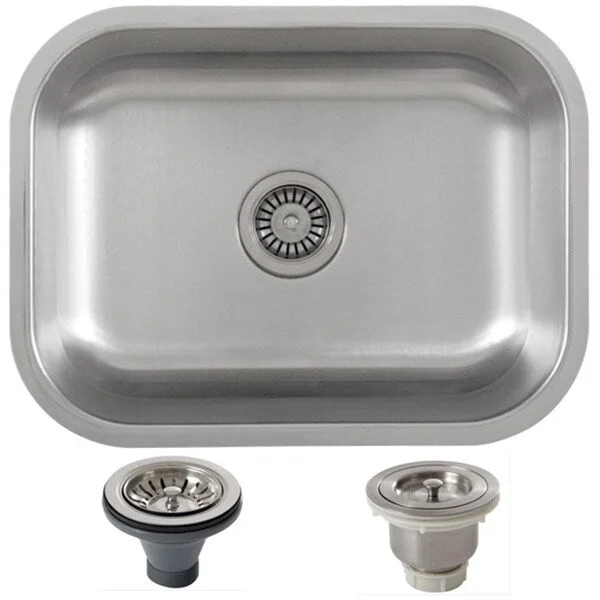 Ticor 23-inch Stainless Steel 16 Gauge Undermount Single Bowl Kitchen Sink