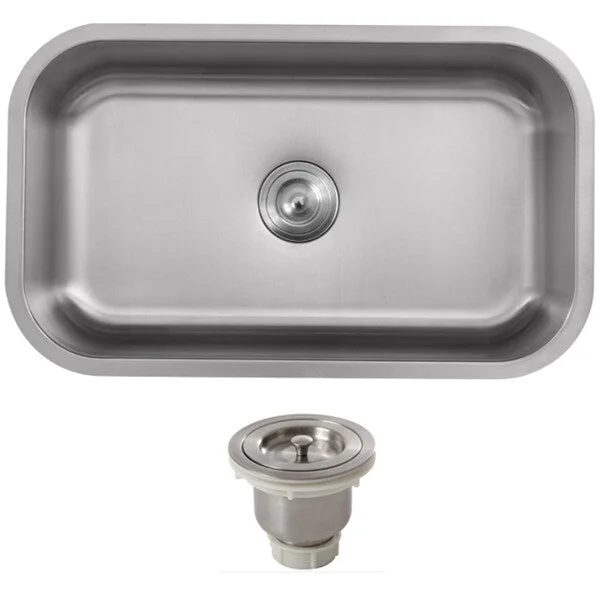 Ticor 31.5-inch Stainless Steel 16-gauge Undermount Single Bowl Kitchen Sink