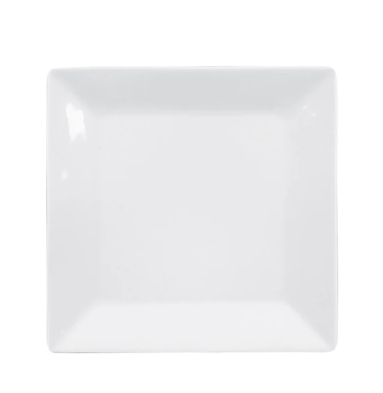 240-5974, Plates & Beyond 10.25" Square Dinner Plate- White