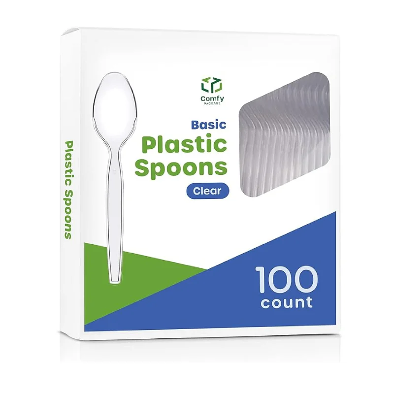 100-Count Heavy Duty Disposable Basic Plastic Spoons