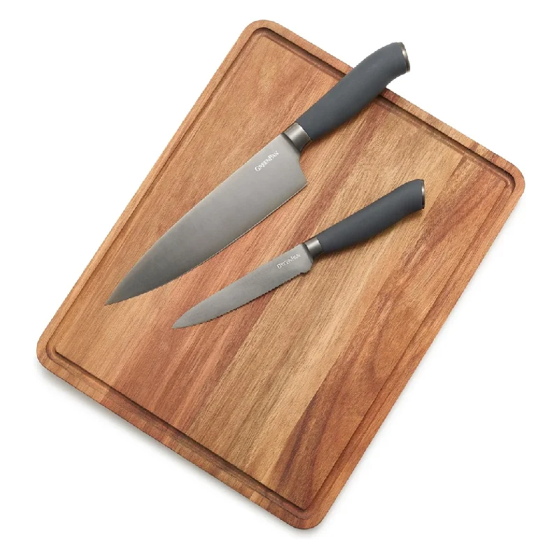 3-Piece GreenPan Cutlery Knife And Cutting Board Set