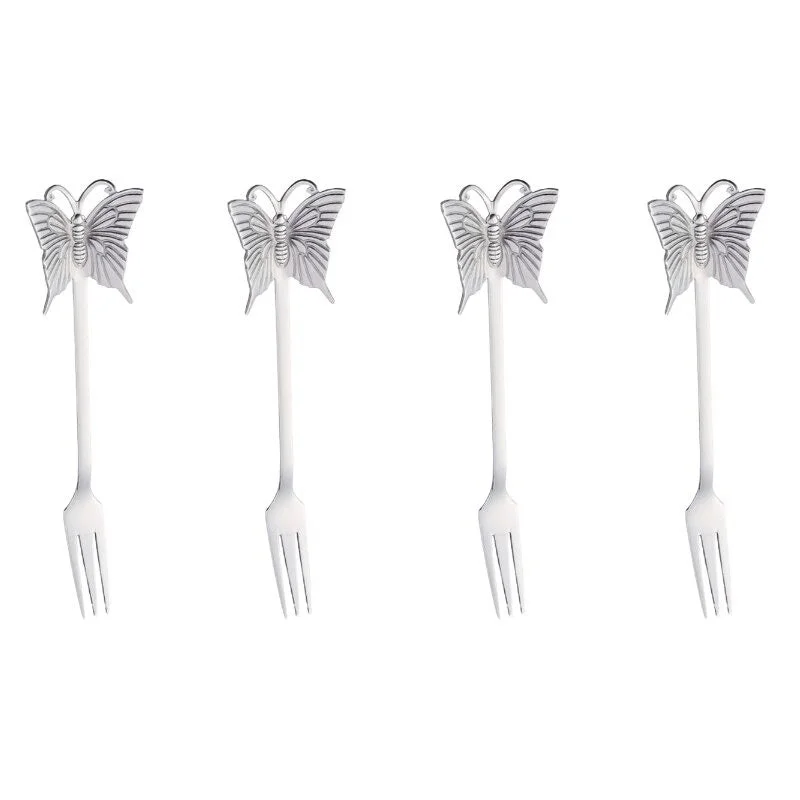 4pcs silver fork