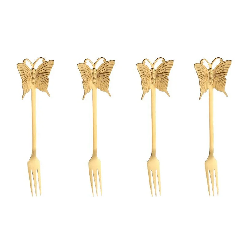 4pcs gold fork