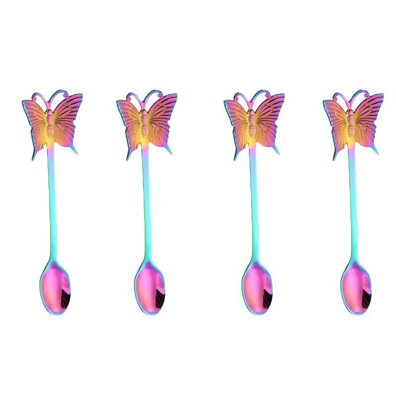 4pcs purple spoon