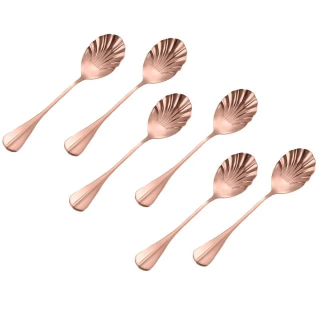 6pcs Rose gold