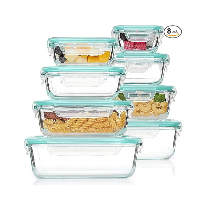 8-Pack Vtopmart BPA Free Airtight Glass Food Storage Containers