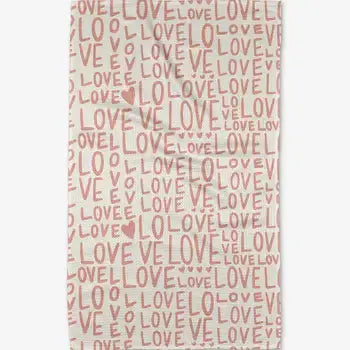 All The Love Geometry Tea Towel