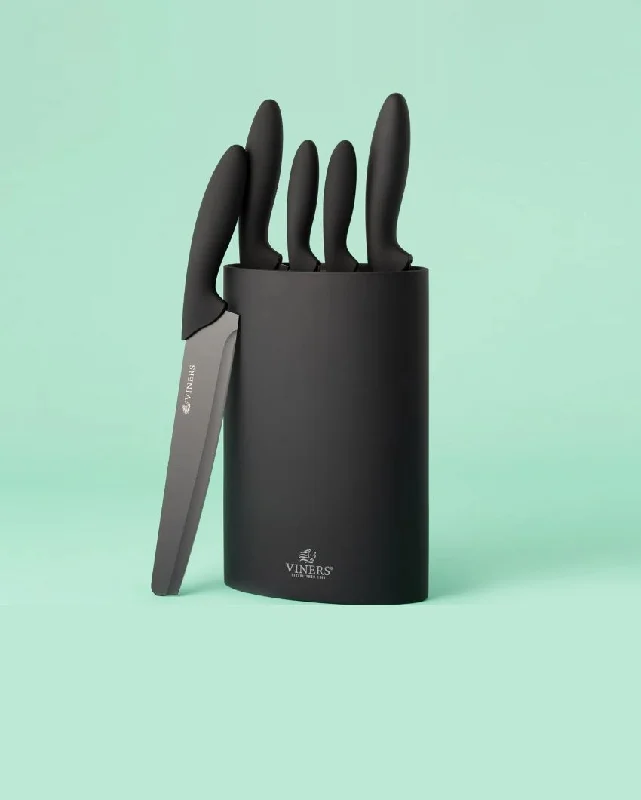 Assure Safety Kitchen Knives with Universal Knife Holder | Set of 5