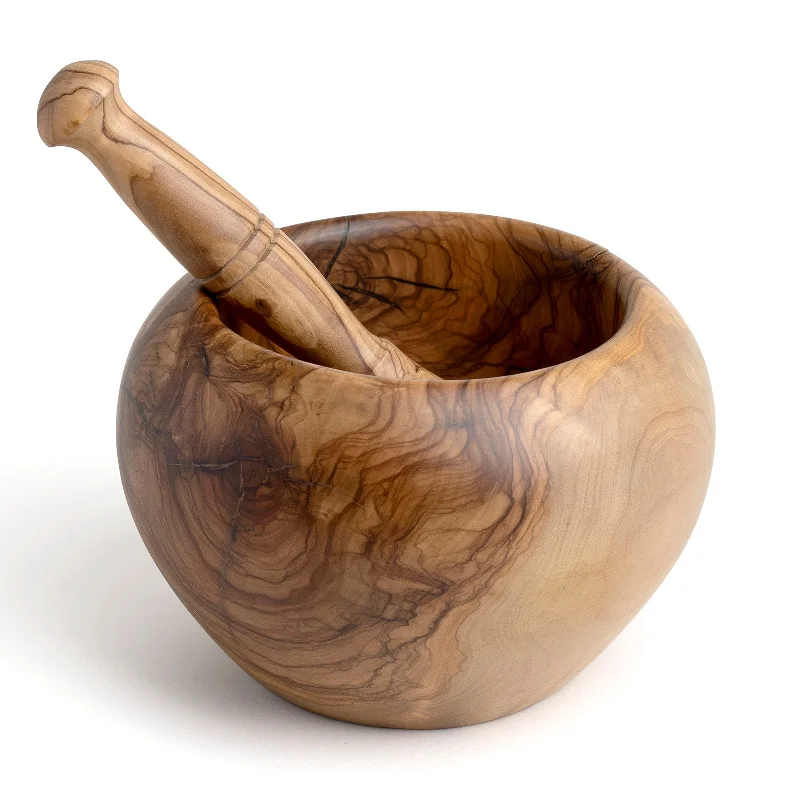 Berard Handcrafted Olivewood Mortar and Pestle Set, 5-Inch