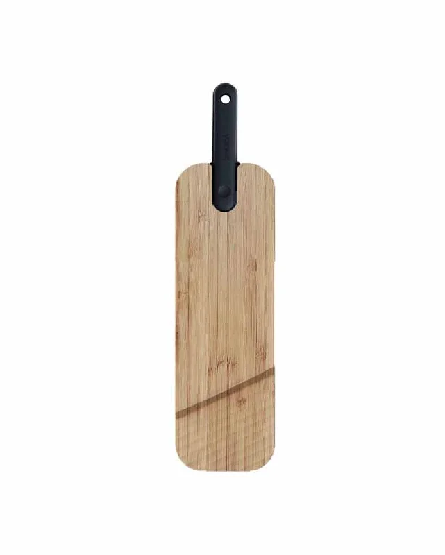 Black Integrated Bamboo Wood Salami Knife | 4 x 17 inches