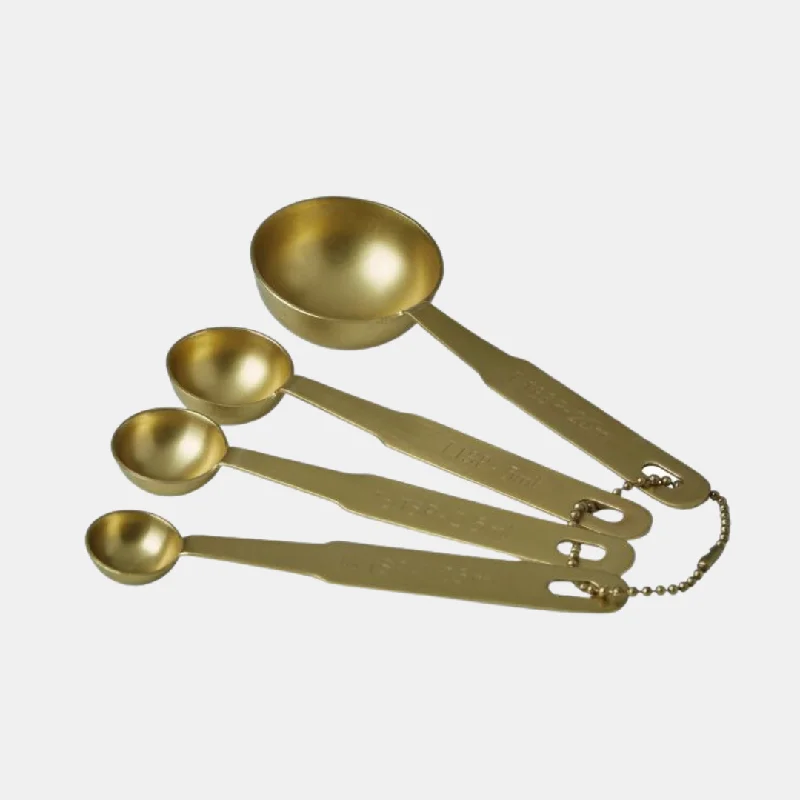 Brass Measuring Spoons - Gold - Set of 4