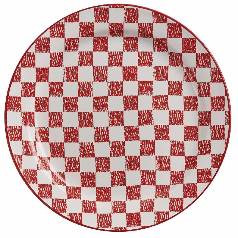 Chicken Coop Dinner Plate - Check Set of 4 Park Designs