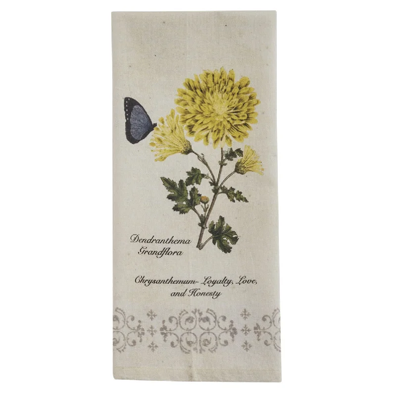 Chrysanthemum Printed Dishtowels - Set of 2  Park Designs