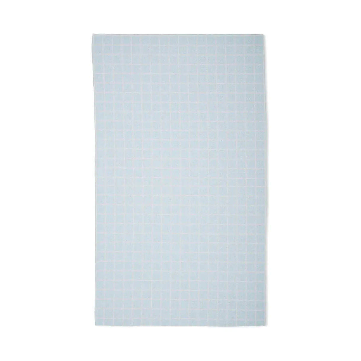 Summer Grid Blue Geometry Tea Towel