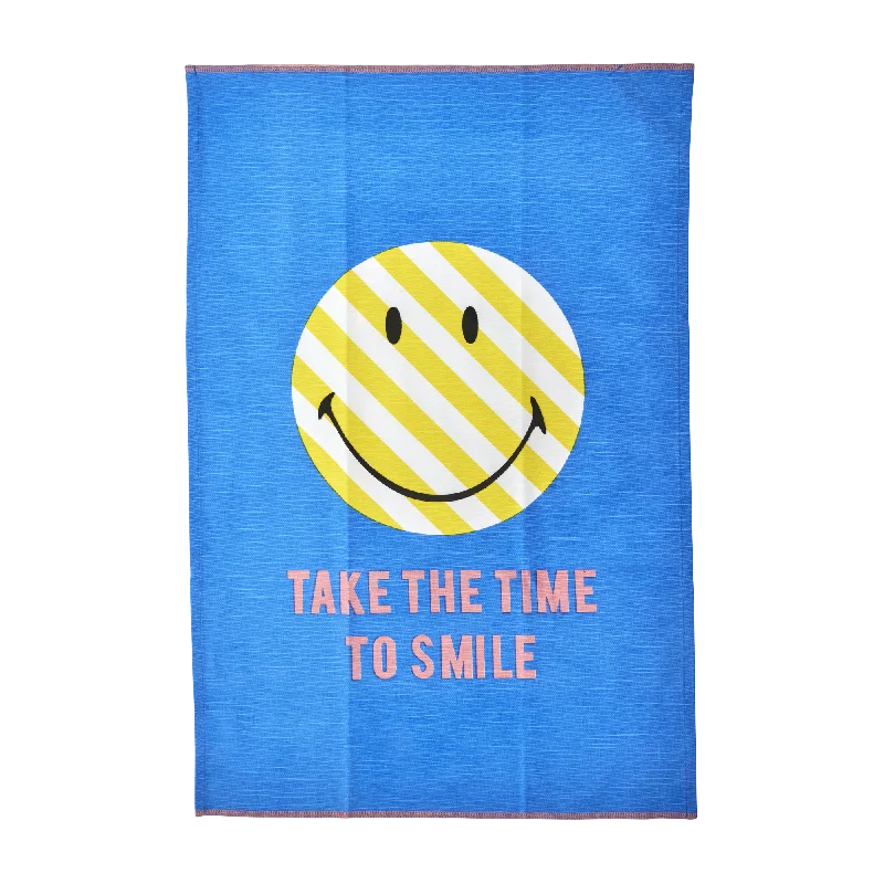 Cotton Tea Towel - Blue - Smiley®