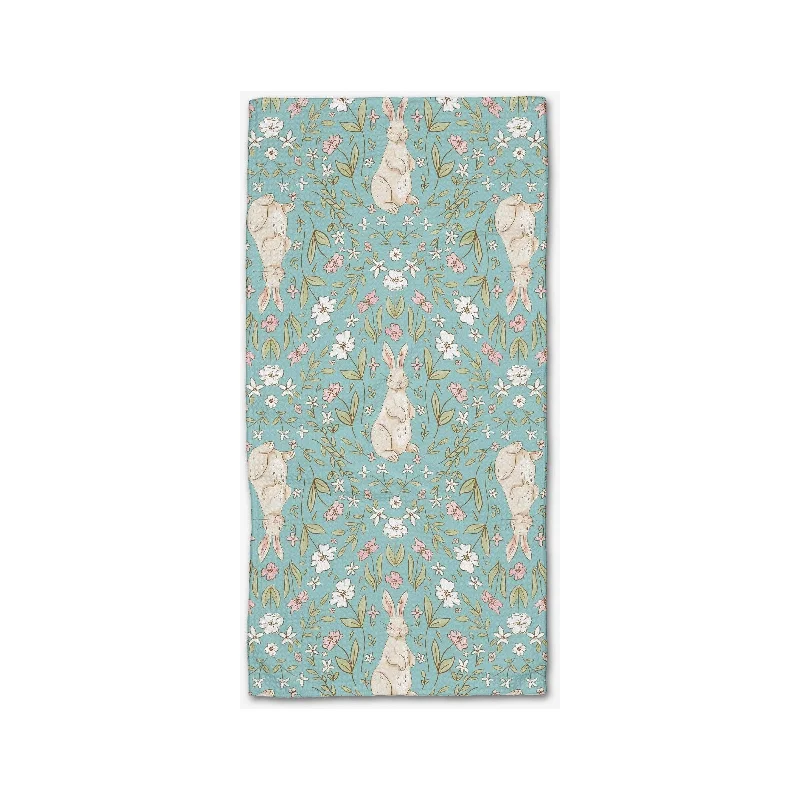 Cottontail Florals Robins Egg Bar Towel