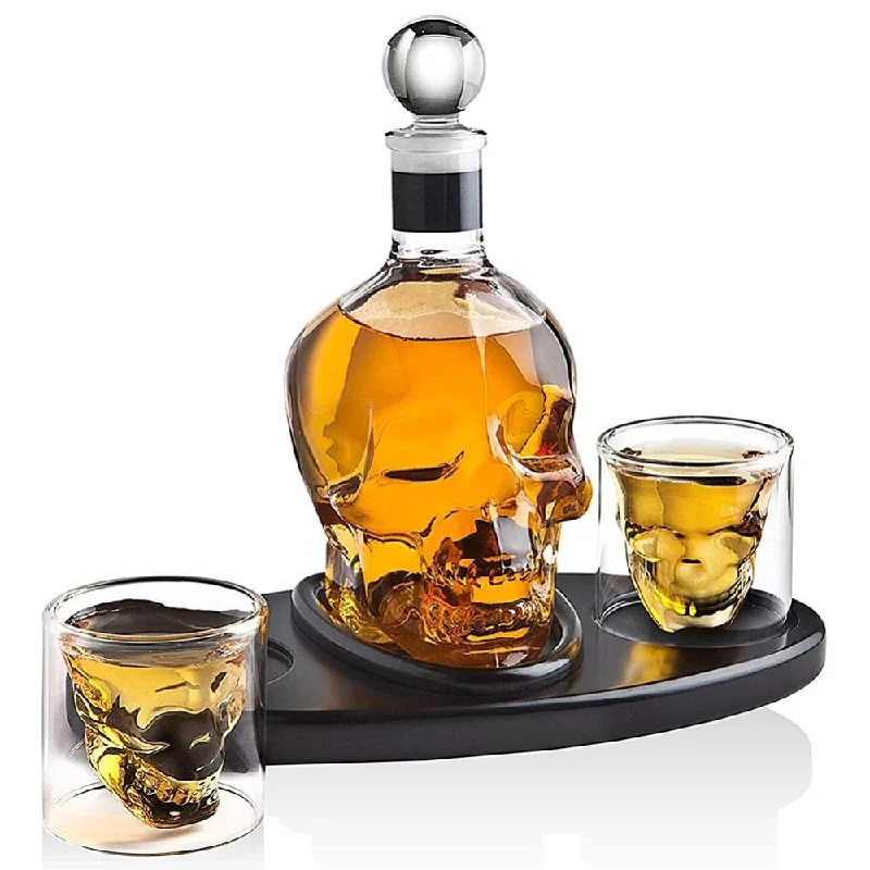 Creative Skull Glass Whisky Vodka Wine Crystal Bottle Spiri