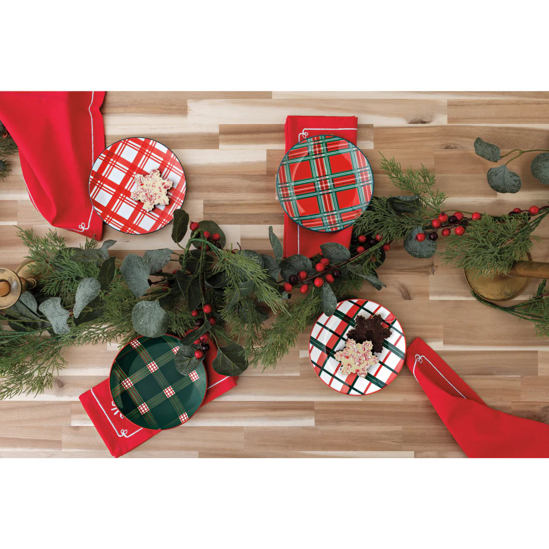 Danica - Holiday Plaid Appetizer Plate