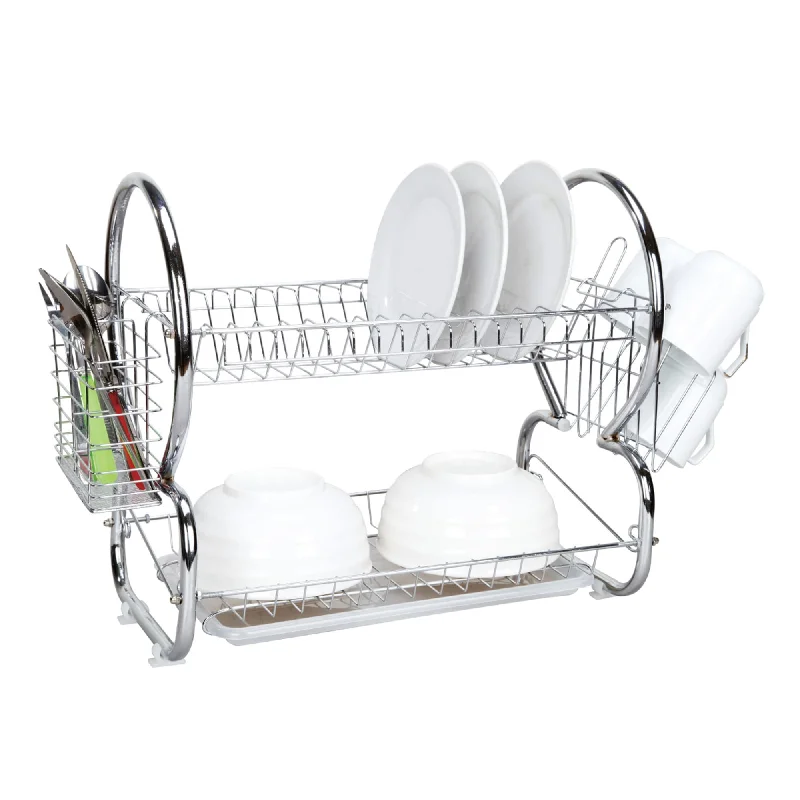 2-Tier Chrome Dish Drainer