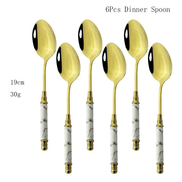 6Pcs Dinner Spoon