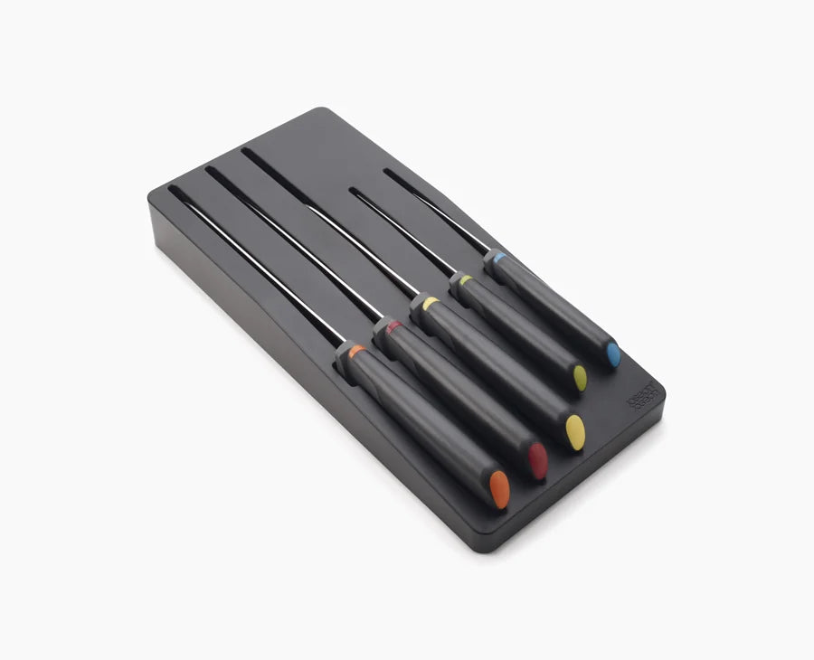 Elevate™ Store 5-piece Multicolour Knife Set with In-drawer Storage Tray