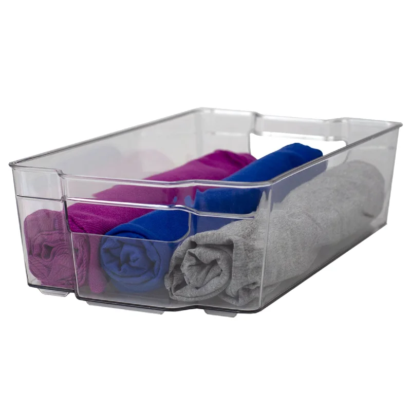 Multi-Purpose Plastic Fridge Bin, Clear