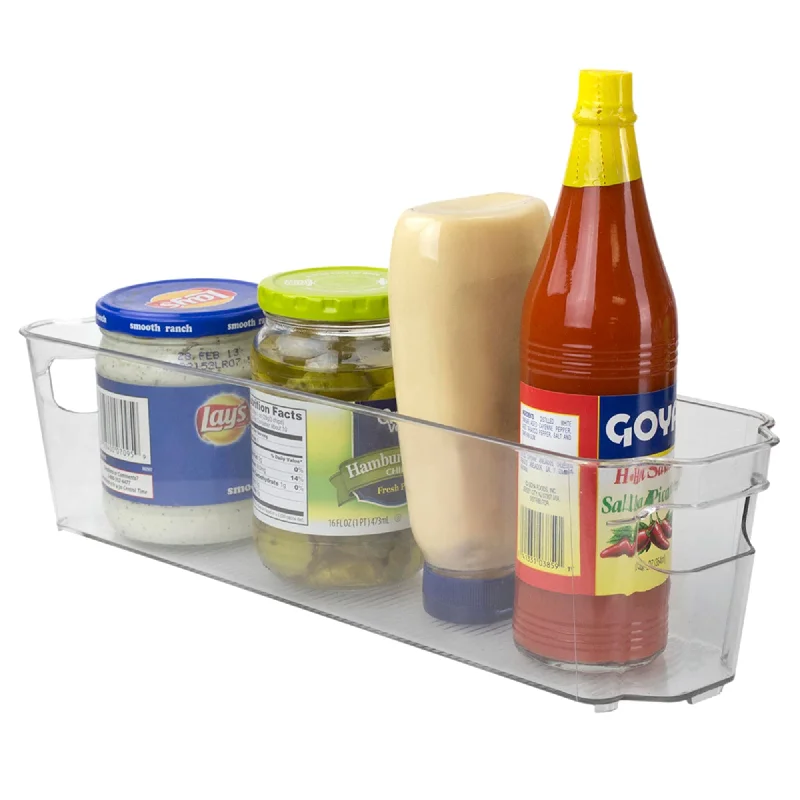 Small Plastic Fridge Bin with Handle, Clear