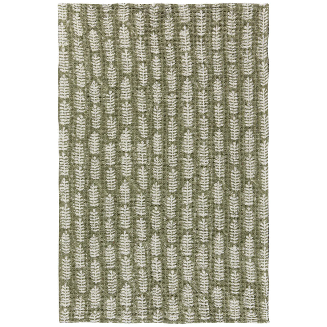 Fern Block Print Dishtowel