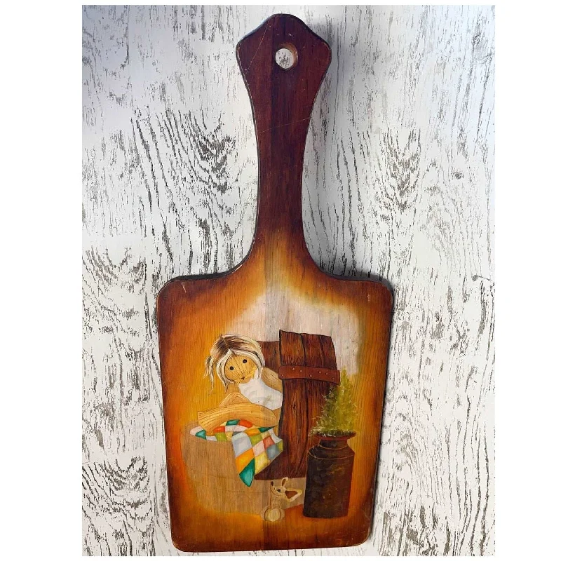 Folk Art Wood Cutting Board