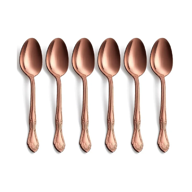 FullyWare Stainless Steel Satin Finish Matte Rose Gold Teaspoons