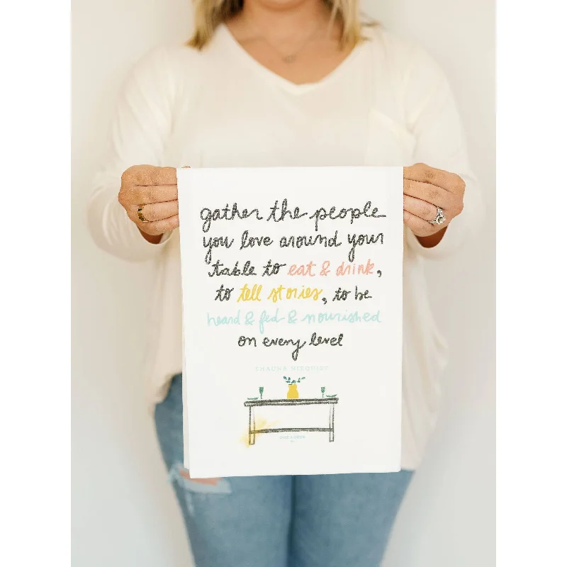 Gather The People You Love - Flour Sack Towel | Easter