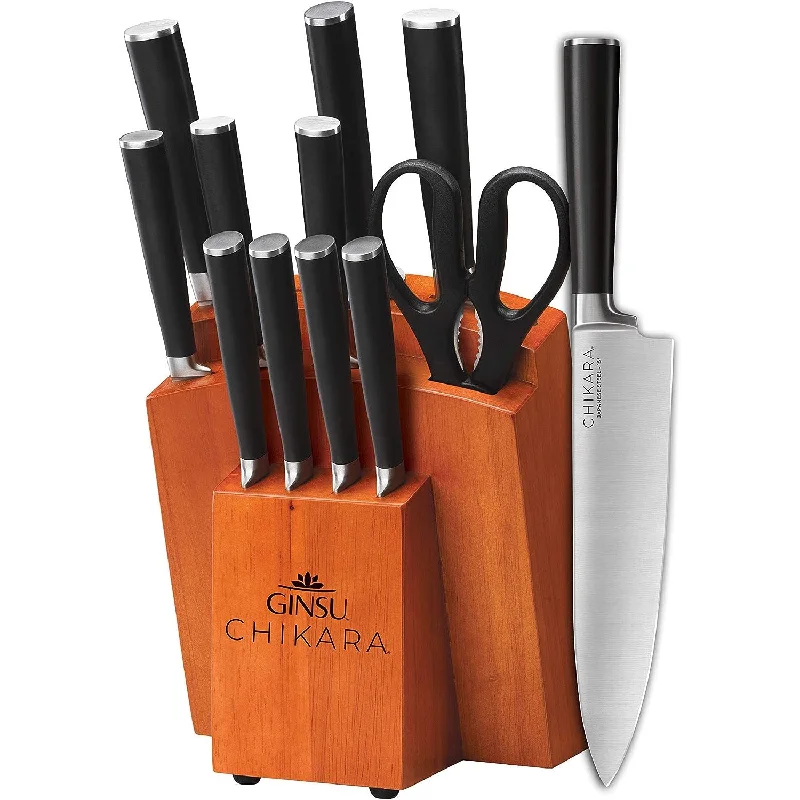 Ginsu Chikara 12 Piece Knife Block Set, Toffee block