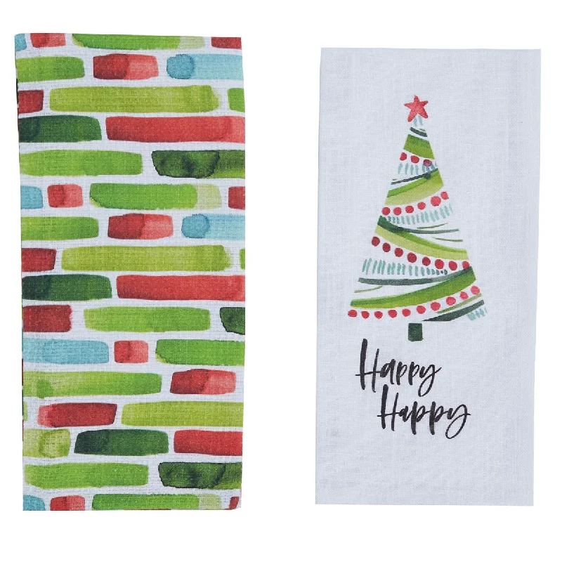 Happy Two Dishtowels - Set of 2 Park Designs