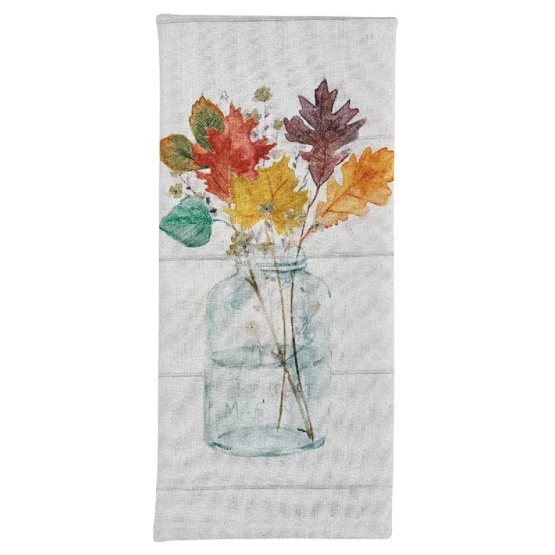 Harvest Home Fall Leaves Dishtowel