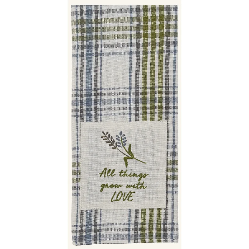 Hayslip Decorative Dishtowel with Patch  Set of 6  Park Designs