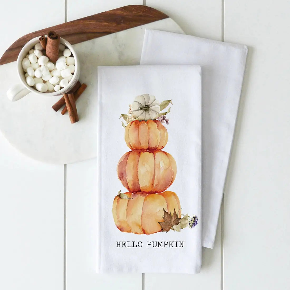 Hello Pumpkin Stack Tea Towel