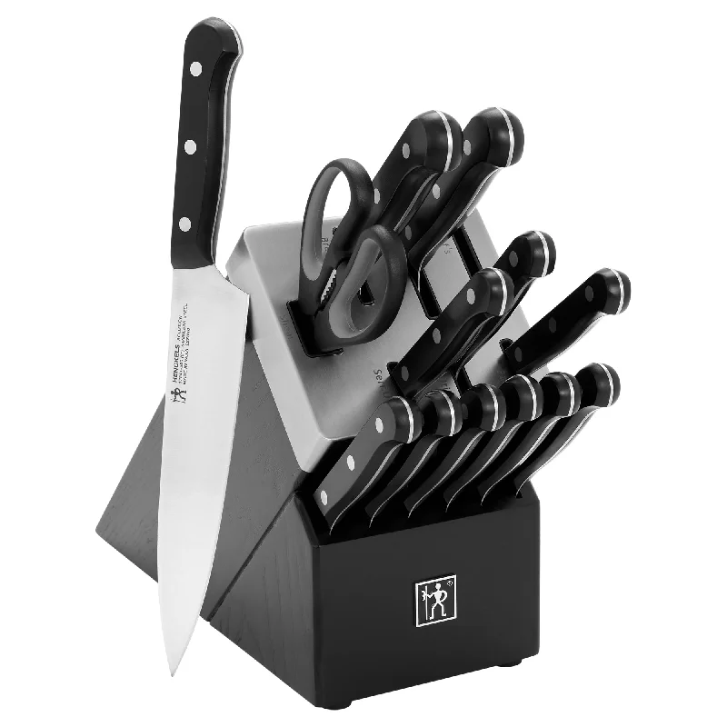 Henckels Solution 14-pc Self-Sharpening Knife Block Set - Black