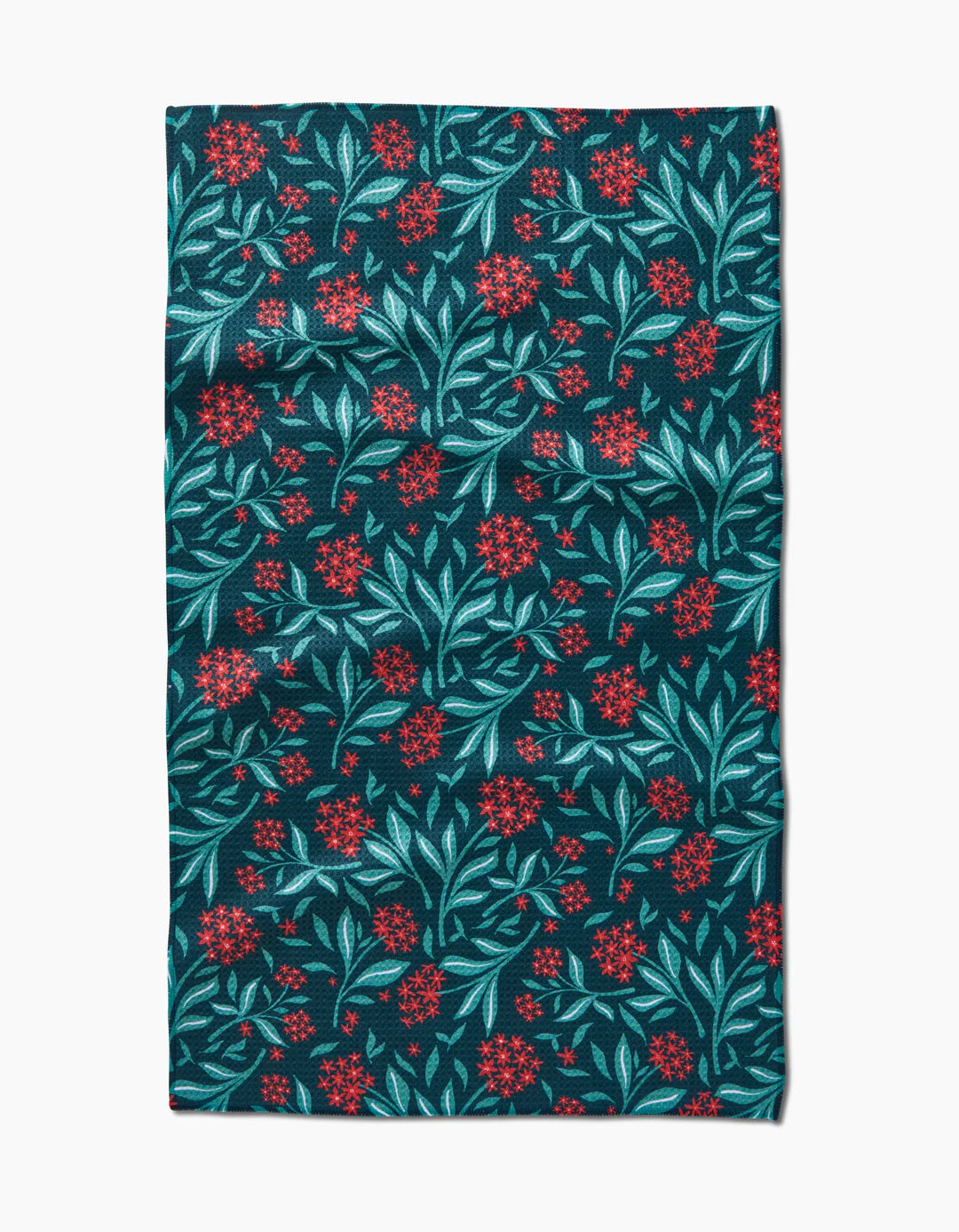 Holiday Blooms Geometry Tea Towel