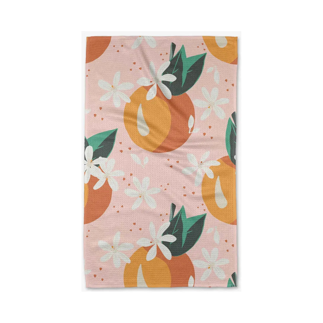 Just Peachy Geometry Tea Towel