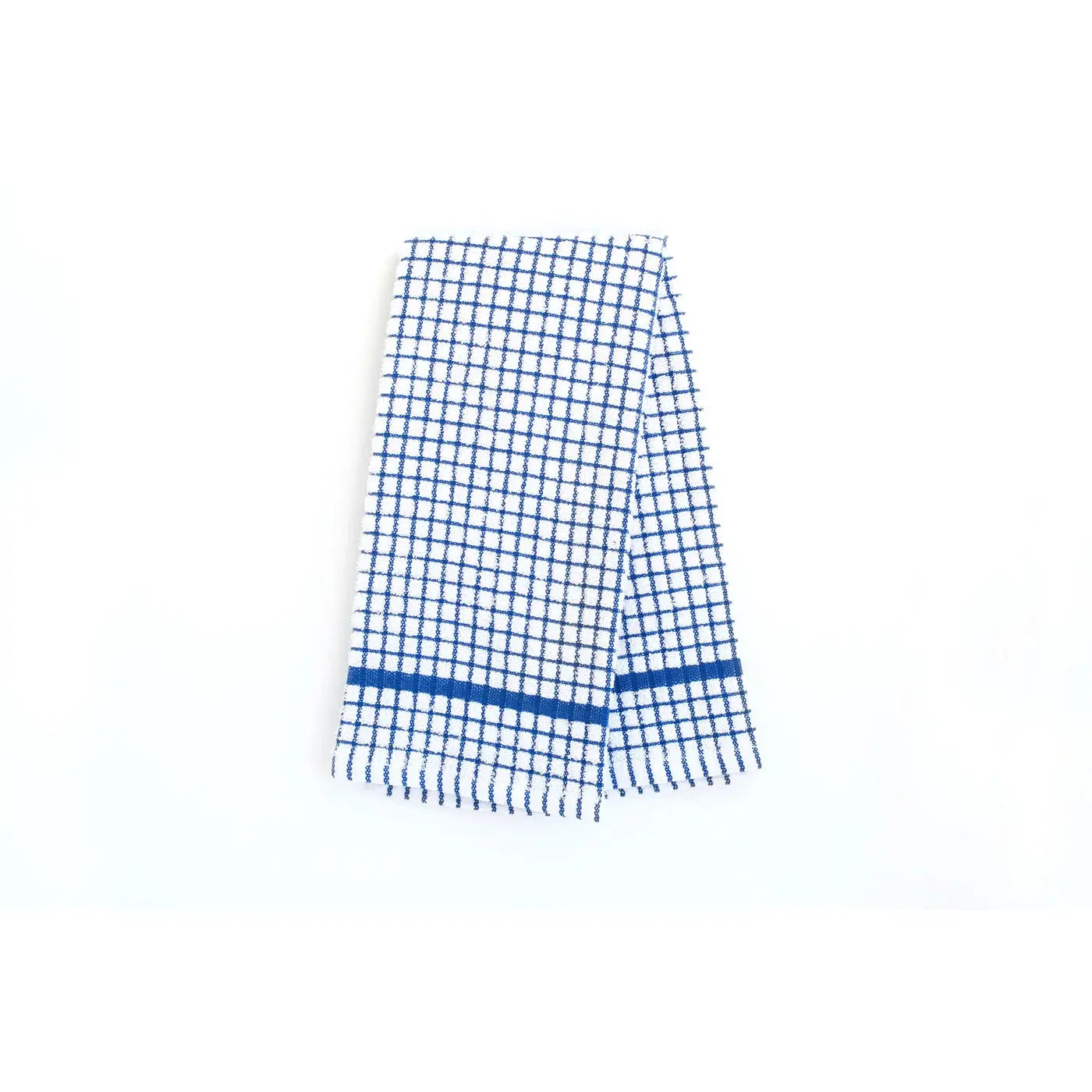 KAF Home Absorbent Terry Kitchen Dish Towel - Blue Grid