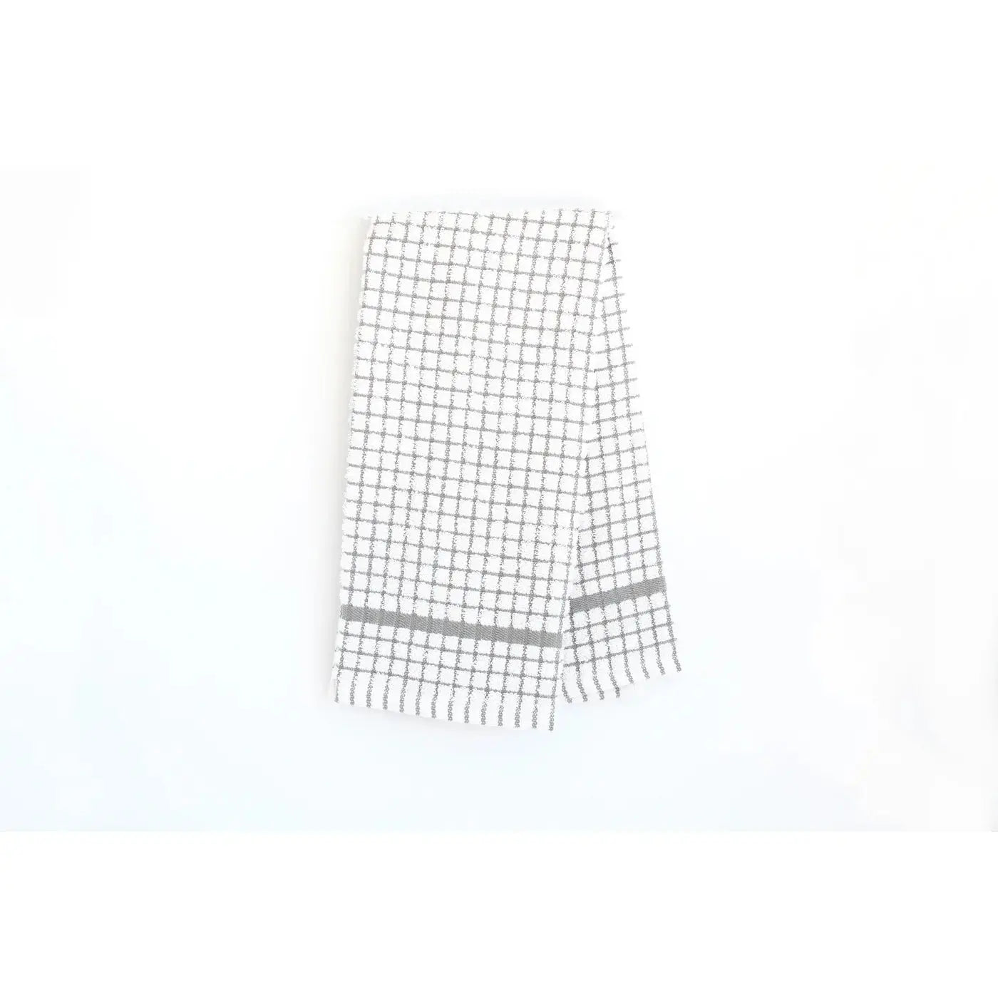 KAF Home Absorbent Terry Kitchen Dish Towel - Gray Grid